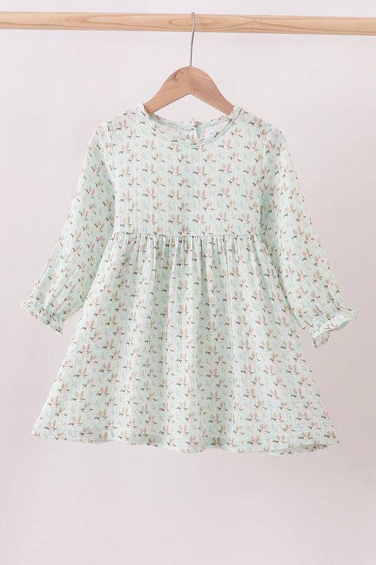 Duck print muslin dress