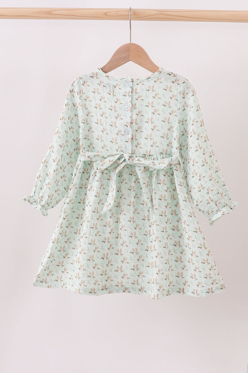 Duck print muslin dress