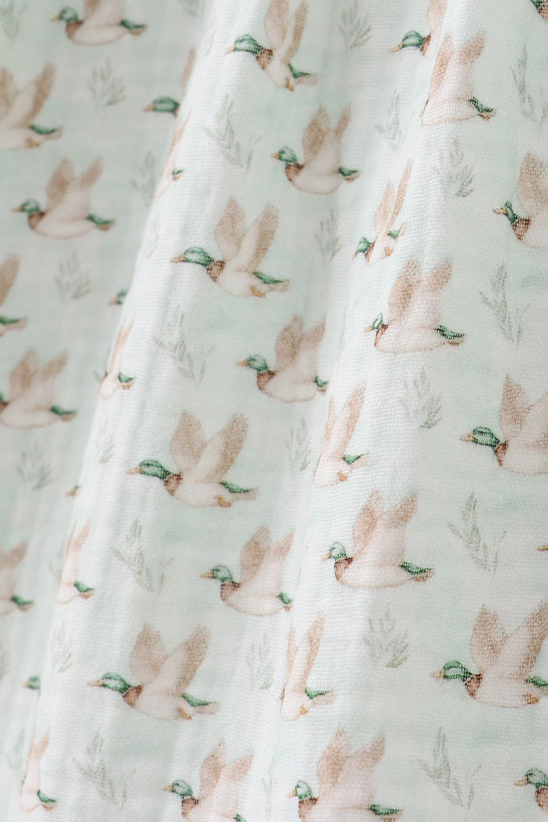 Duck print muslin dress