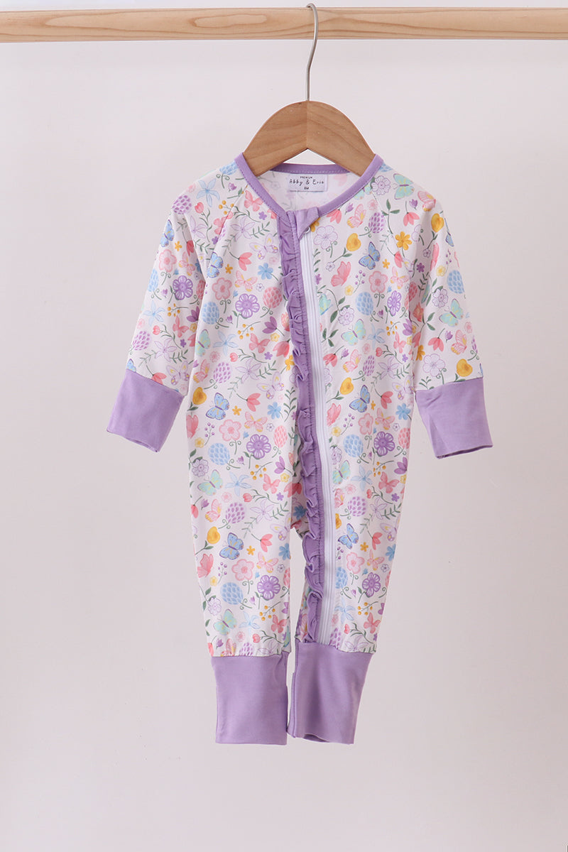 Butterfly garden bamboo romper