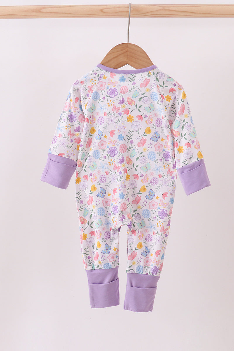 Butterfly garden bamboo romper