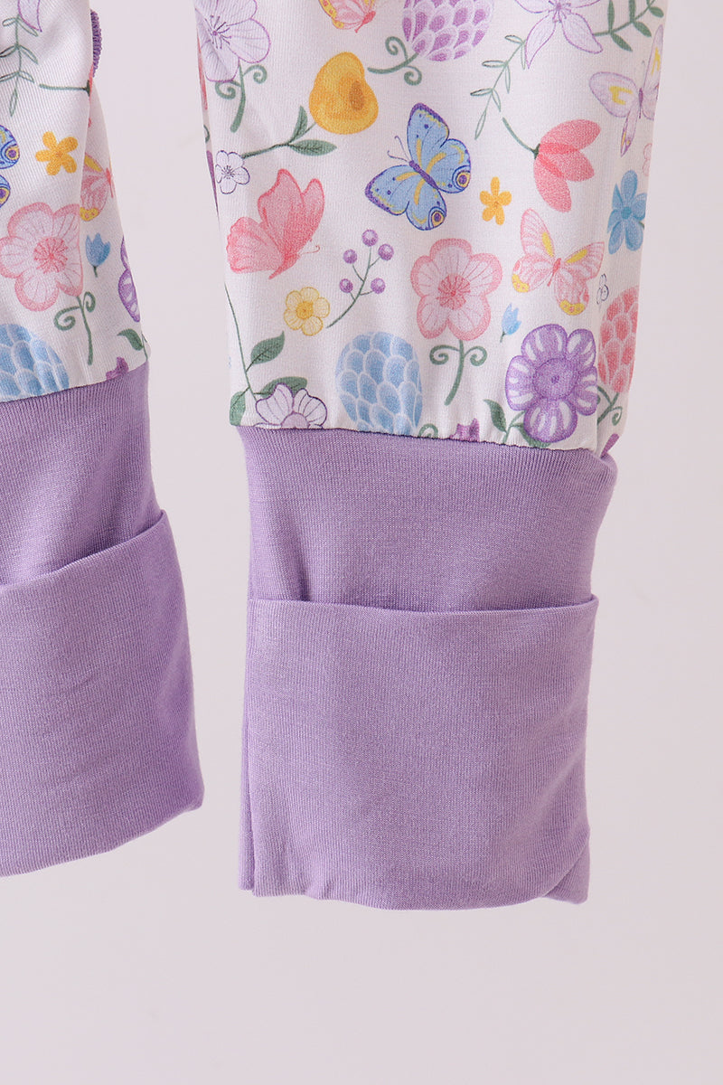 Butterfly garden bamboo romper