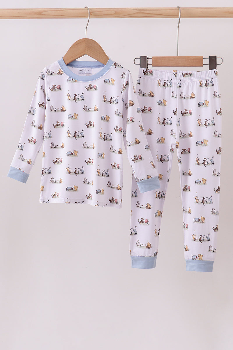 Character print bamboo pants set