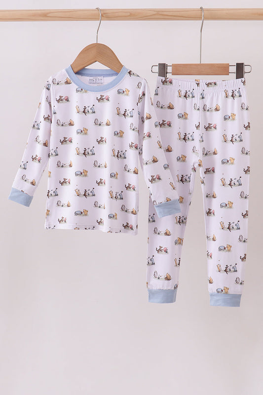 Character print bamboo pants set