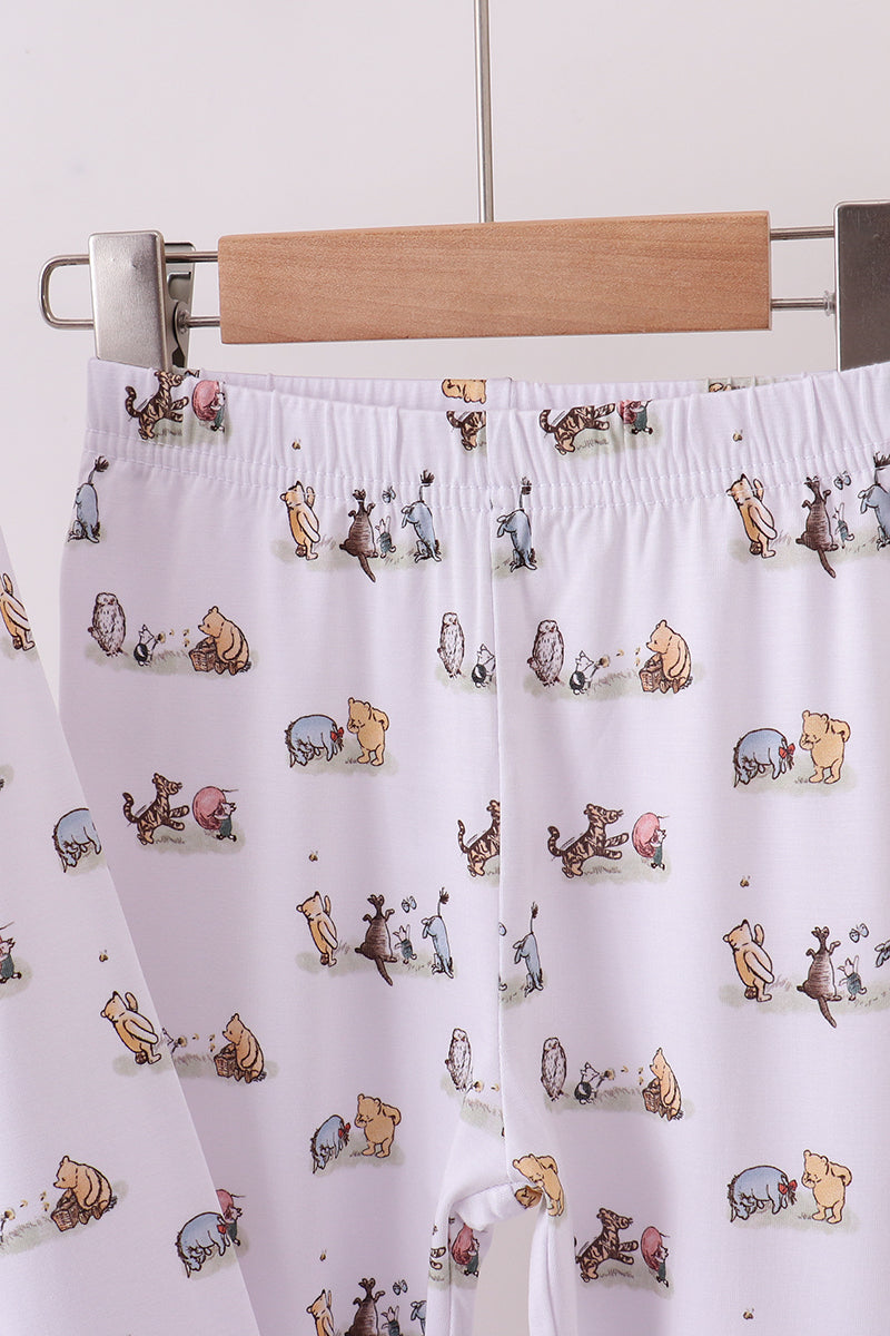 Character print bamboo pants set