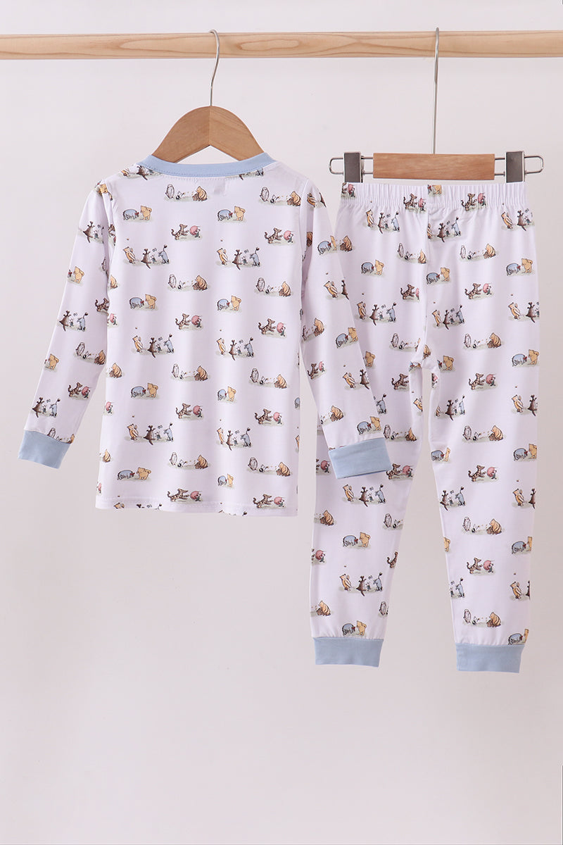 Character print bamboo pants set