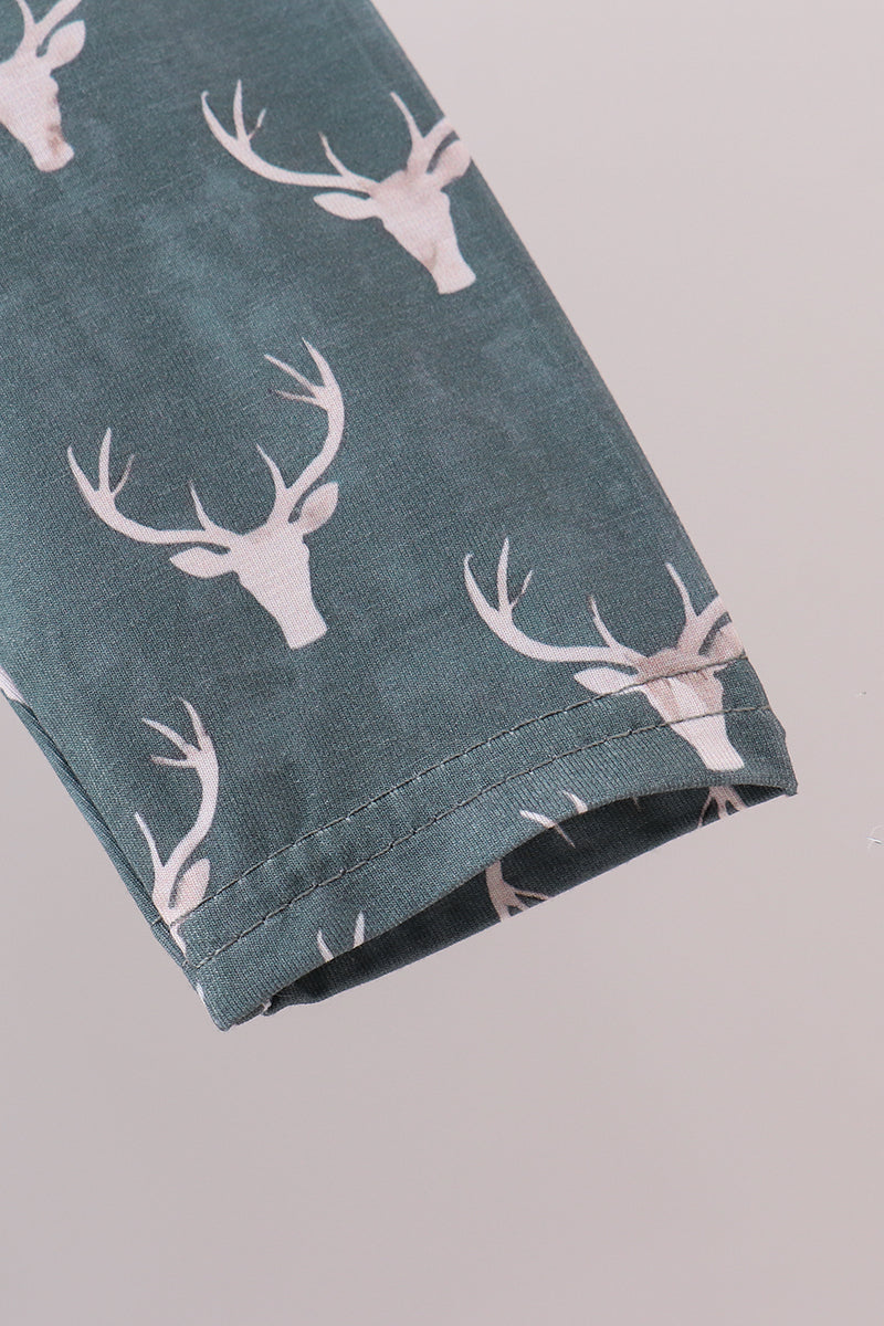 Forest reindeer print bamboo dress