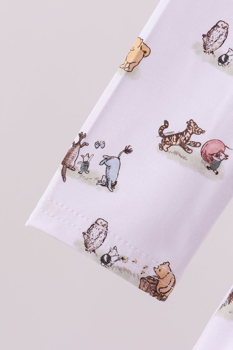 Blue character print bamboo dress