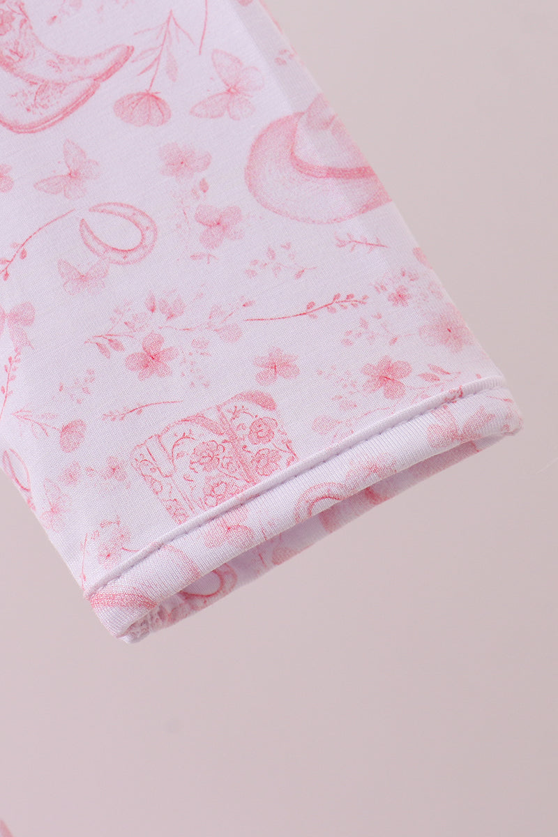 Pink boots bamboo dress