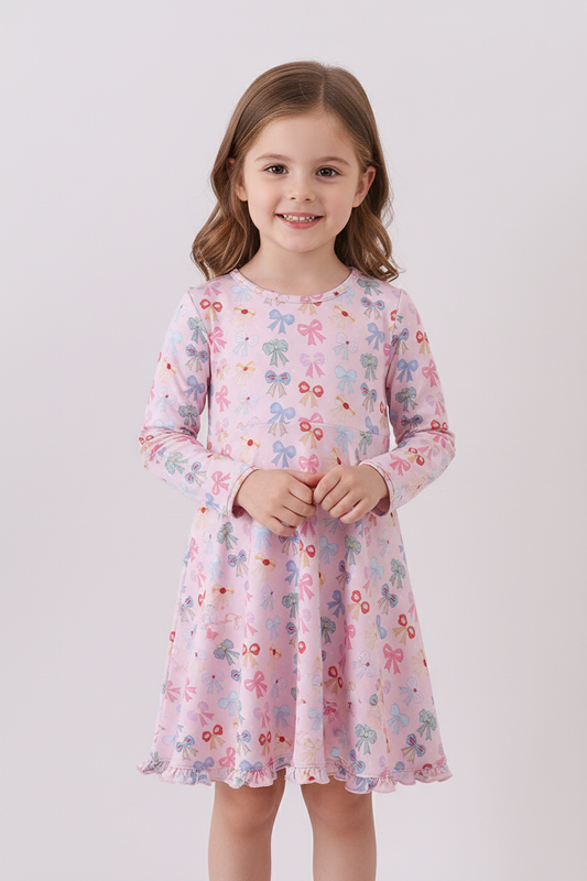 Whimsical bows bamboo dress
