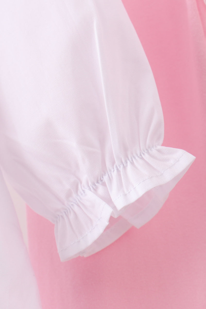 White christmas tree embroidery ruffle pants set