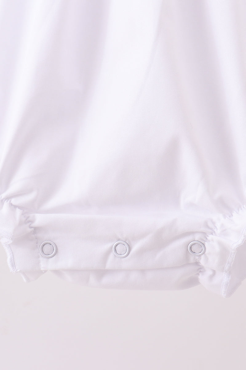 White christmas tree embroidery ruffle bubble