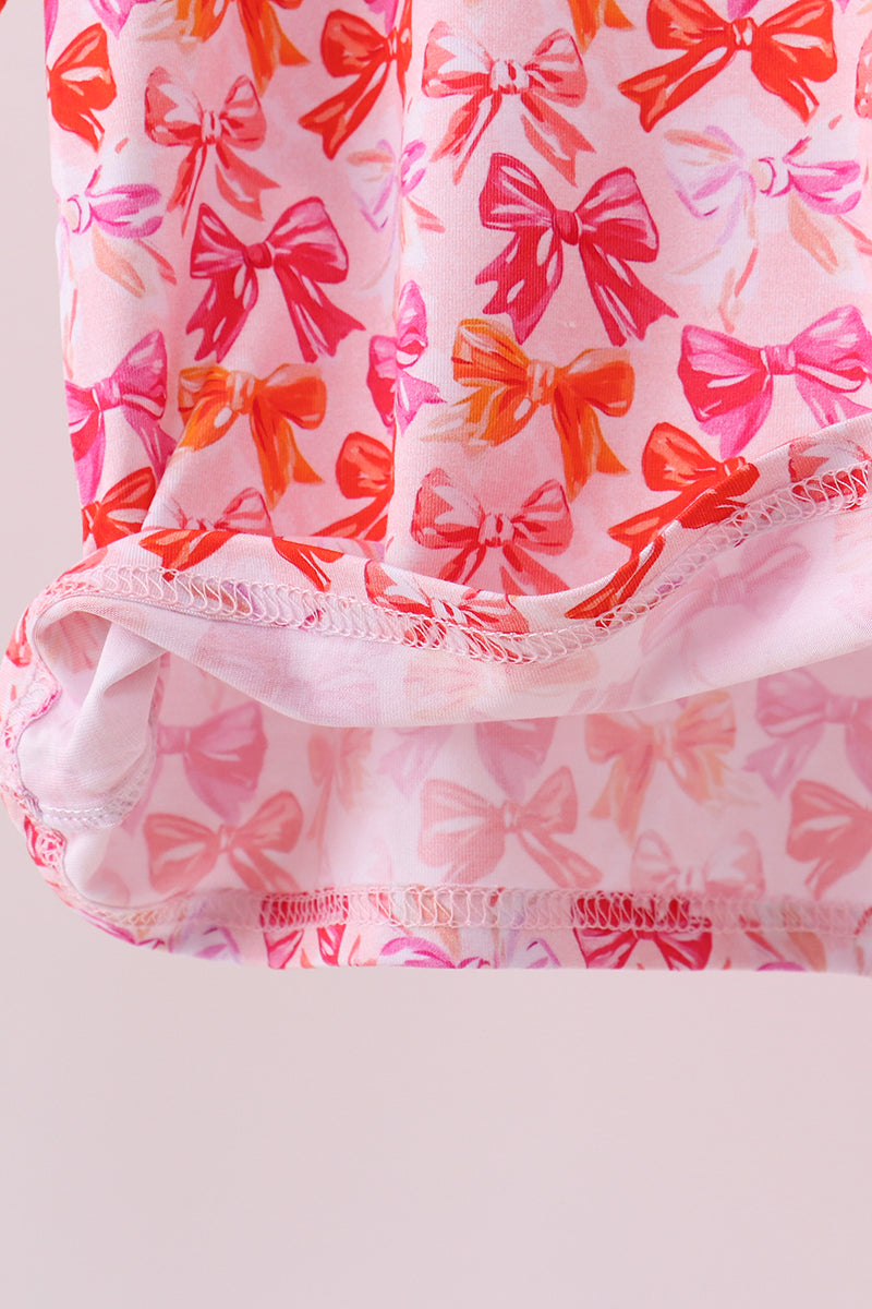 Berry blossom bows bamboo pants set