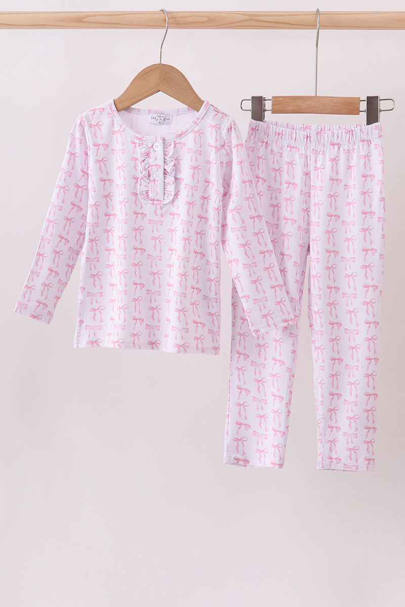 Tiny bow delight bamboo pants set