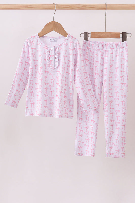 Tiny bow delight bamboo pants set