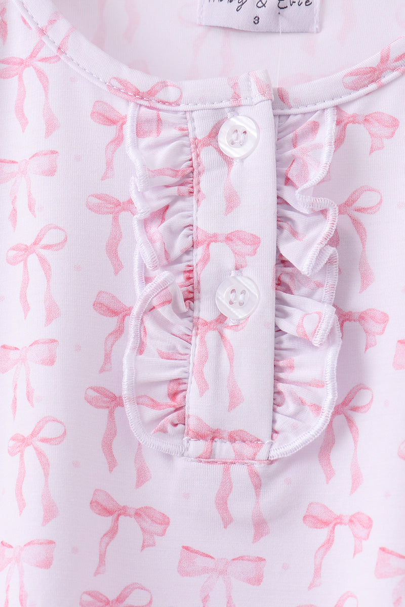 Tiny bow delight bamboo pants set