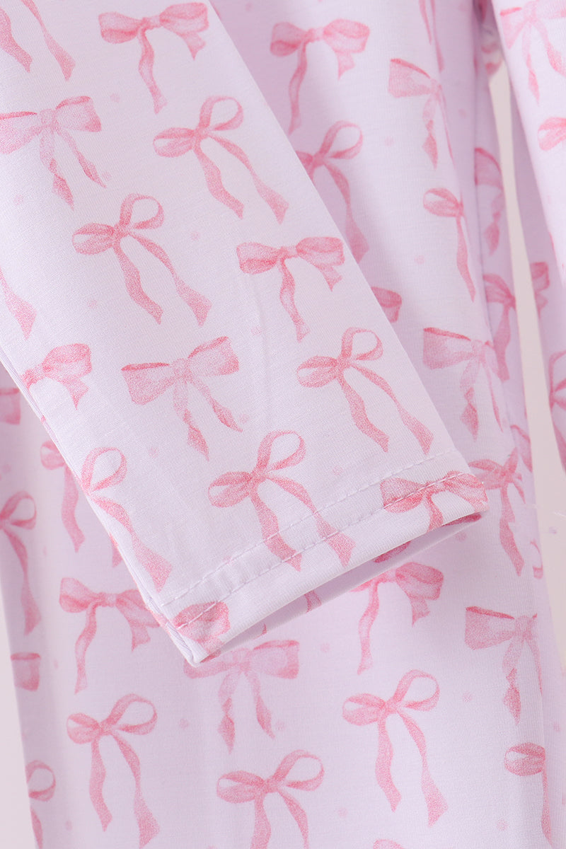 Tiny bow delight bamboo pants set