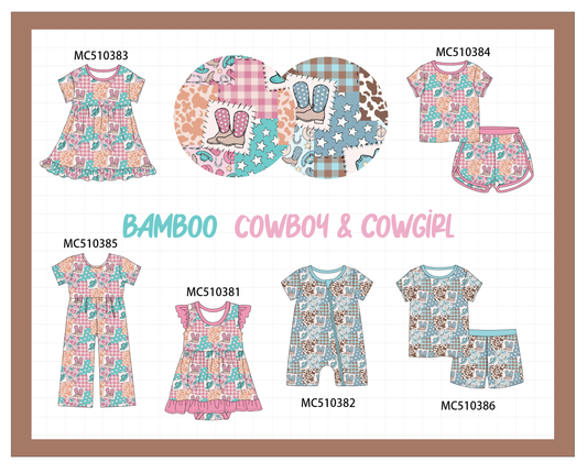 PO71 Cowboy & cowgirl bamboo collection