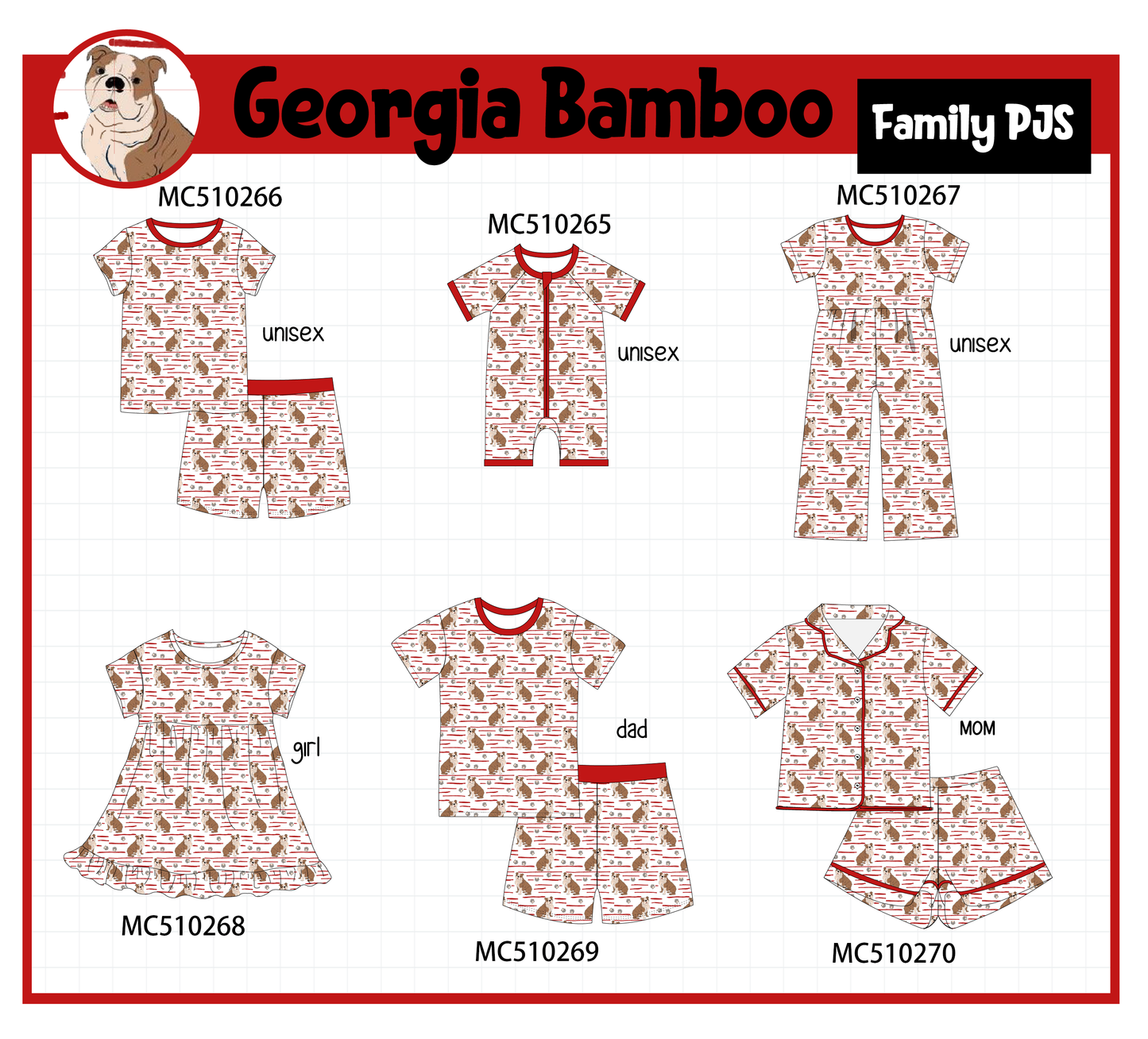 PO71 Georgia bamboo PJS collection
