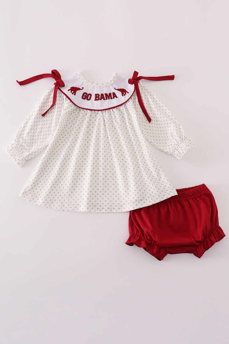 Alabama dot bloomer set