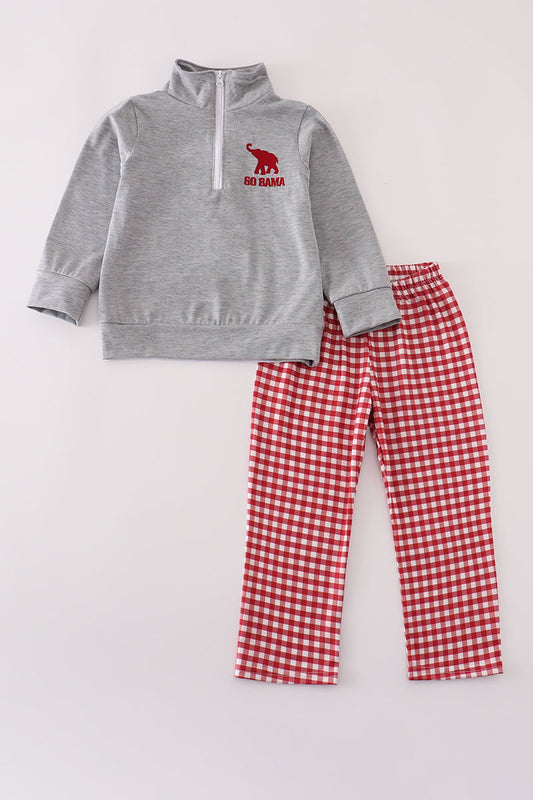 Alabama gingham pullover & pants set