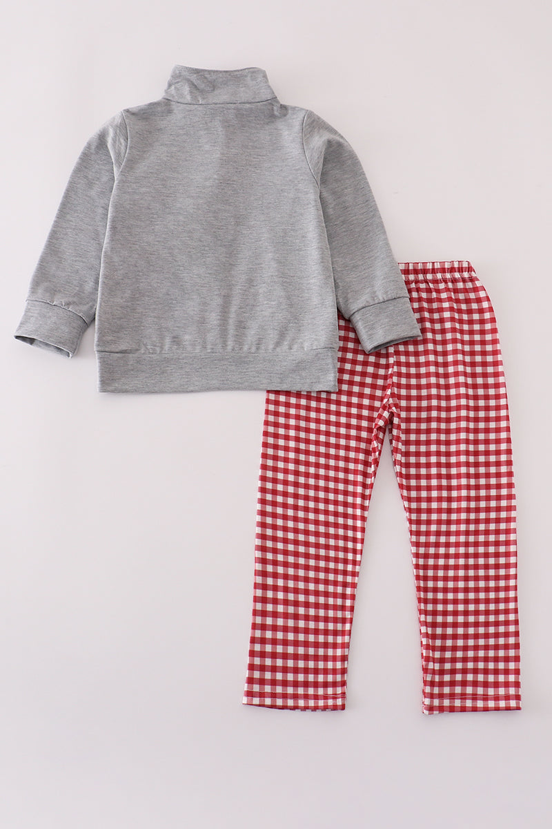 Alabama gingham pullover & pants set