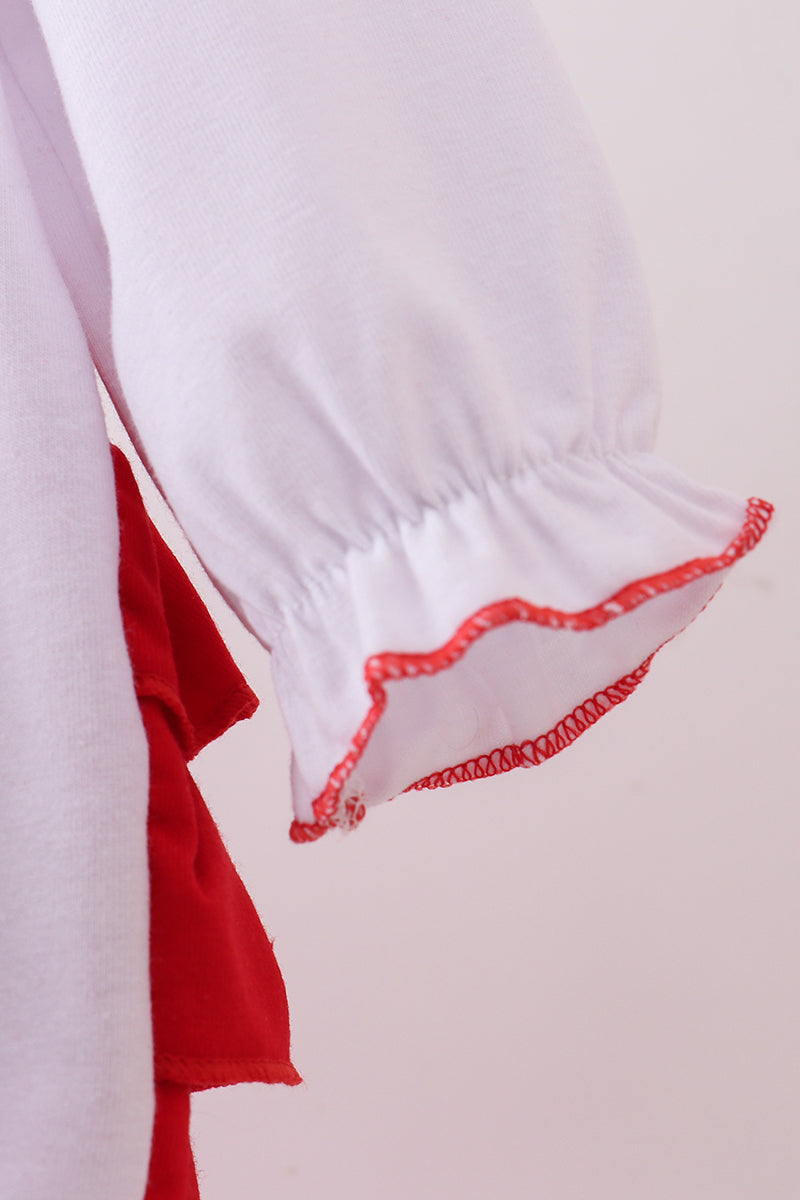 White bow ruffle bubble