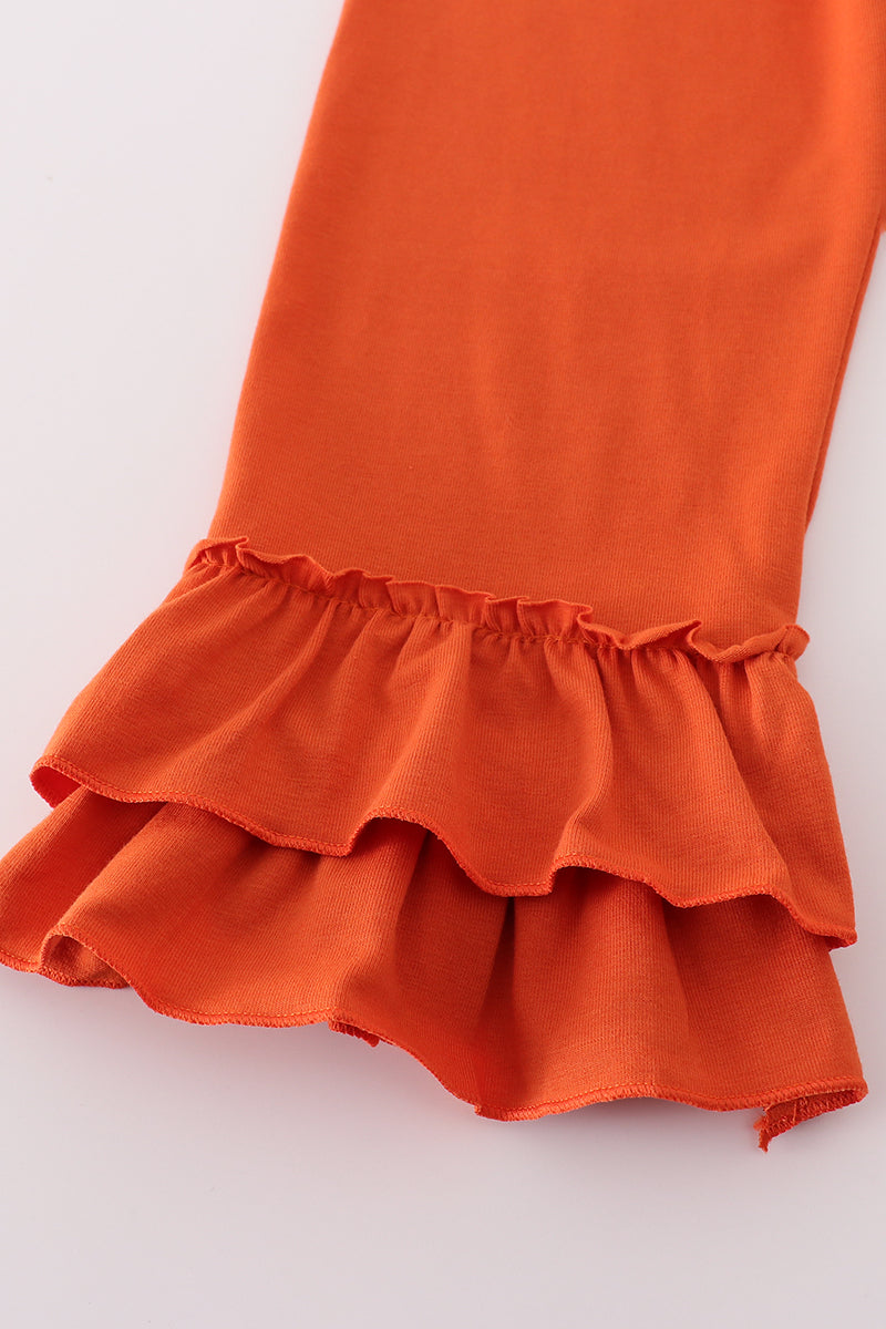 Floral deer ruffle pants set