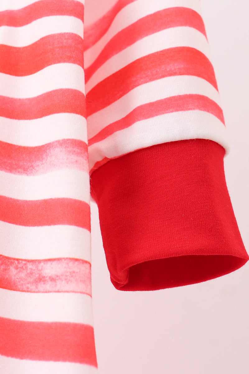 Red stripe character PJ romper