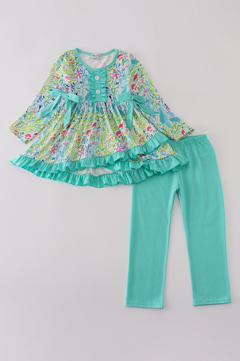 Meadow splash ruffle pants set