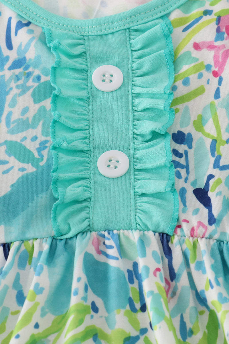 Meadow splash ruffle pants set