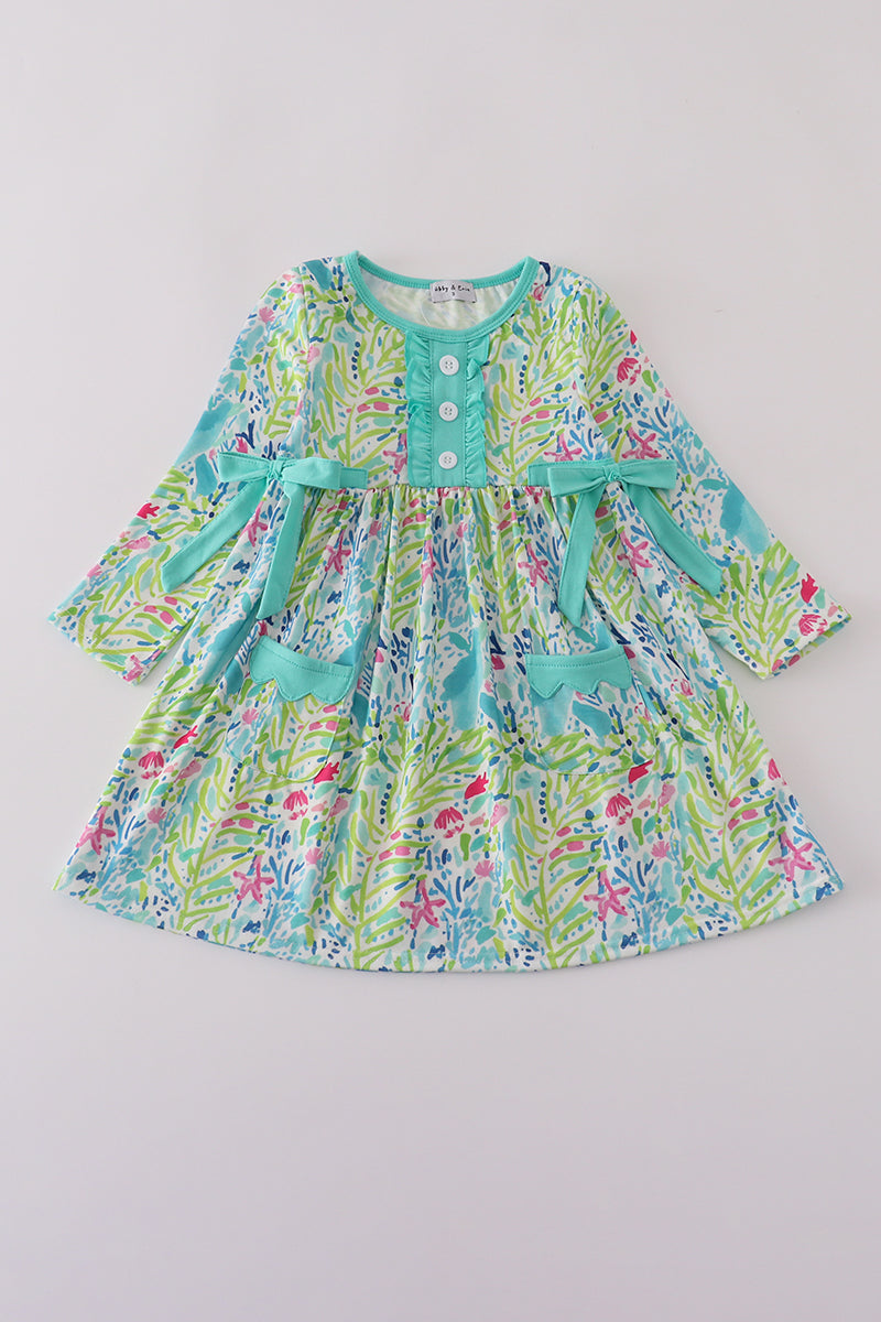 Meadow splash ruffle dress
