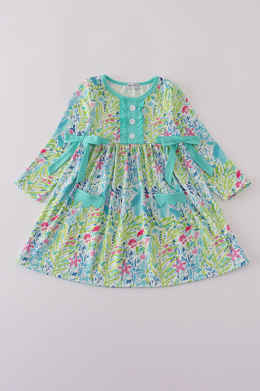 Meadow splash ruffle dress
