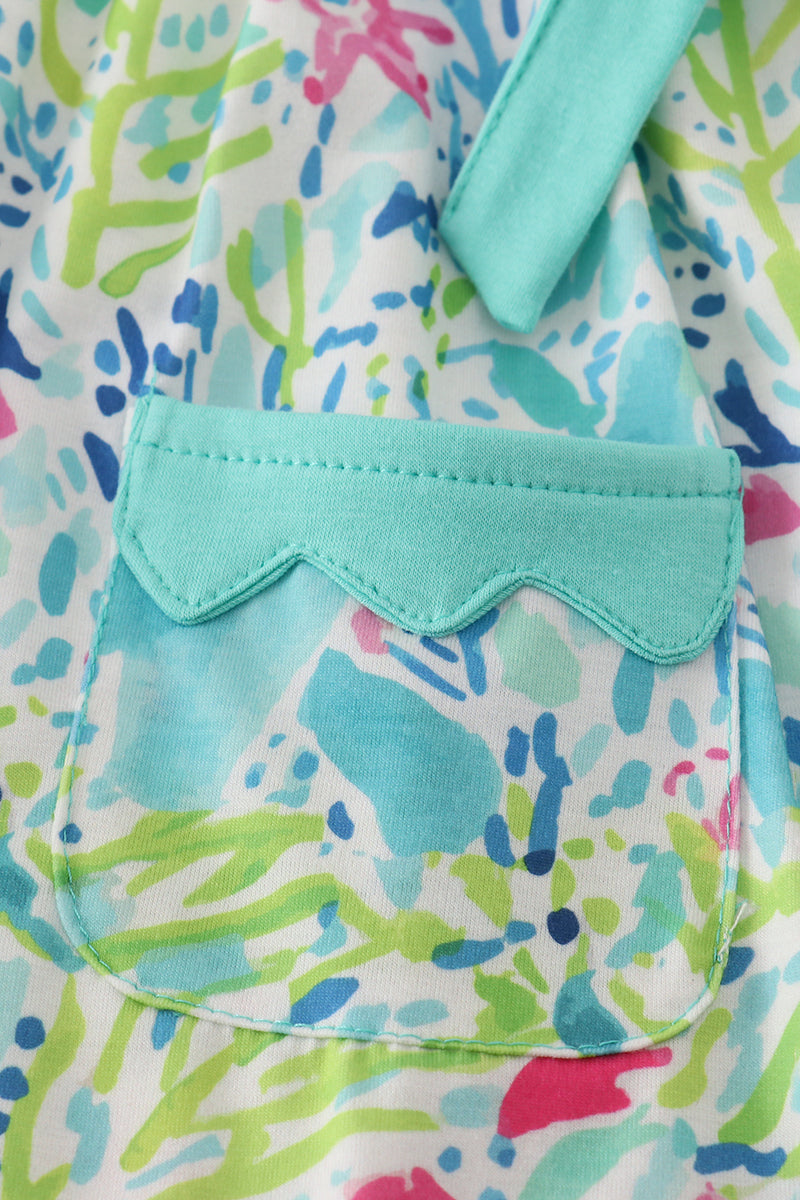 Meadow splash ruffle dress