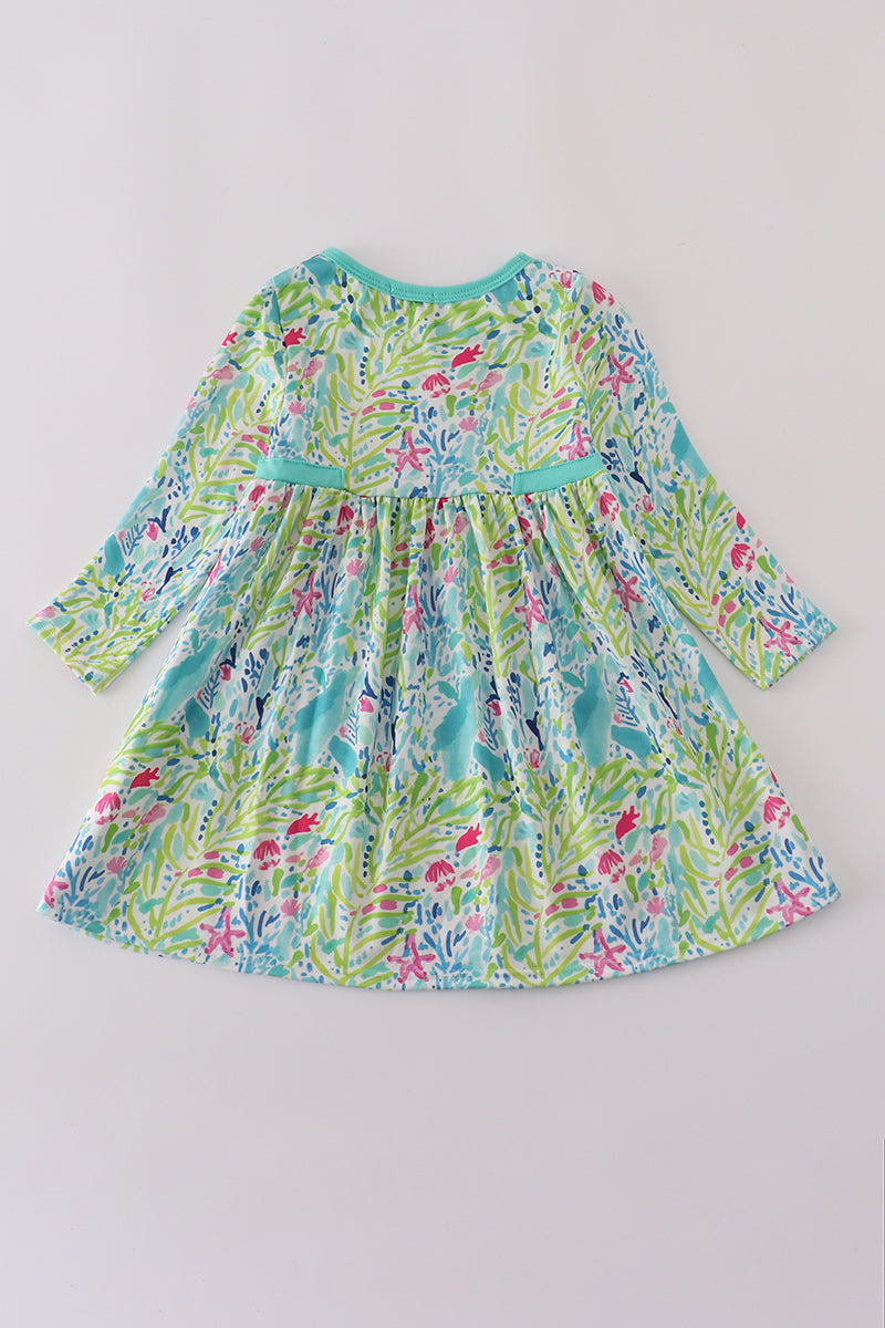 Meadow splash ruffle dress