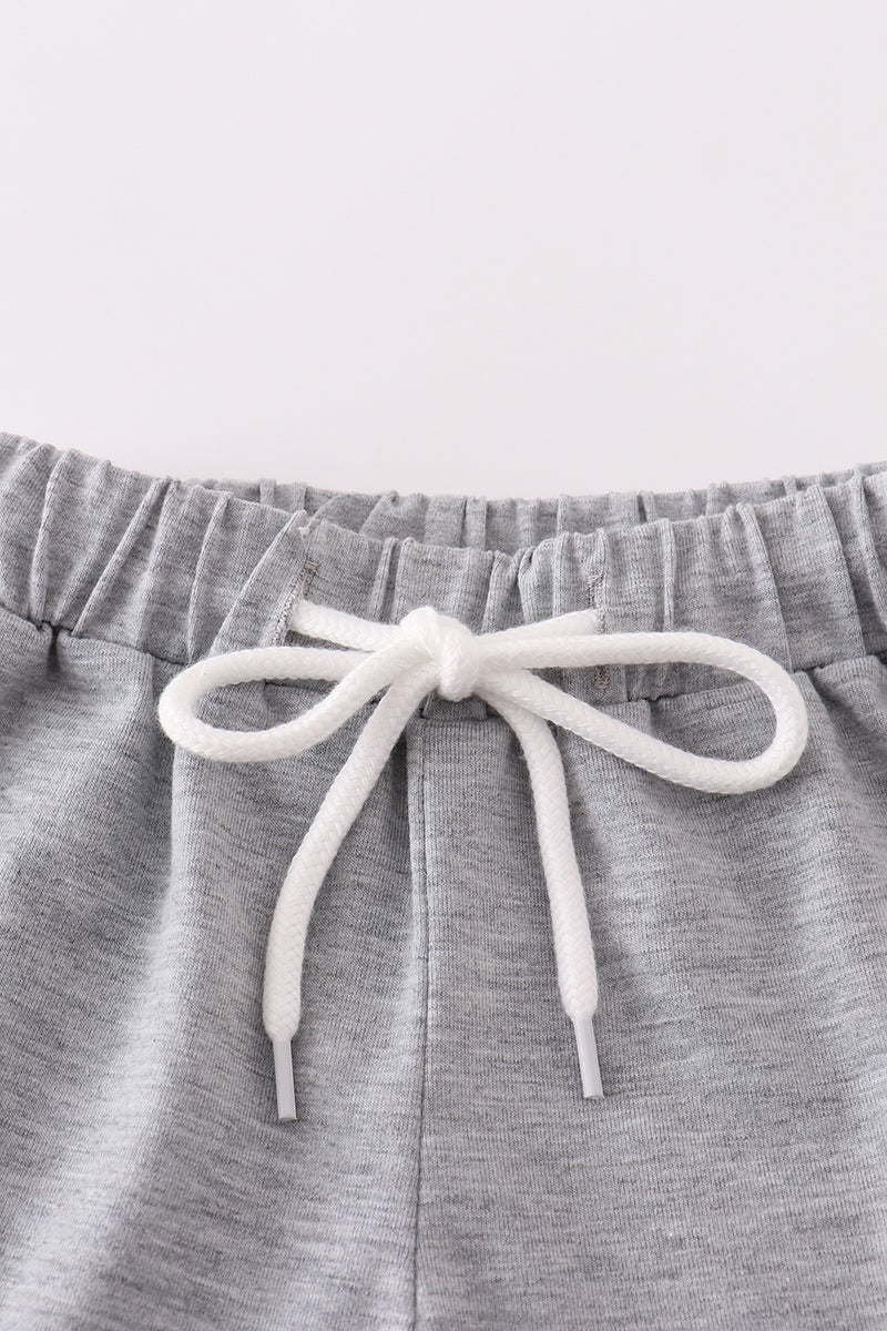 Maroon GAME DAY glitter shorts set