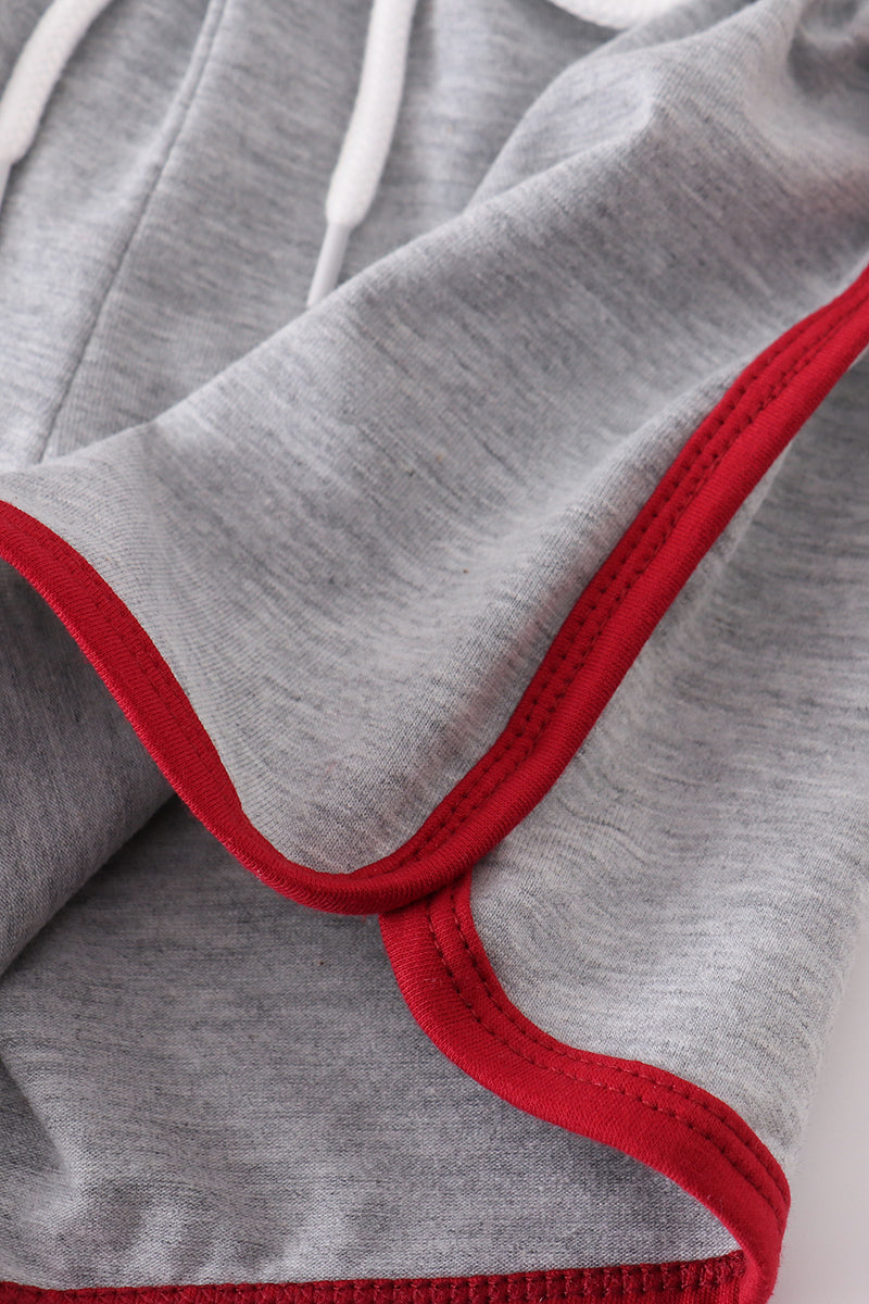 Maroon GAME DAY glitter shorts set