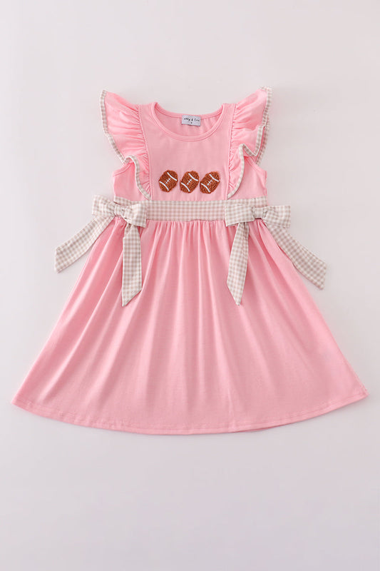 Pink football ruffle dress