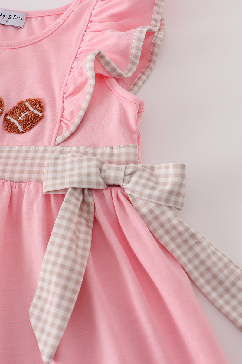 Pink football ruffle dress