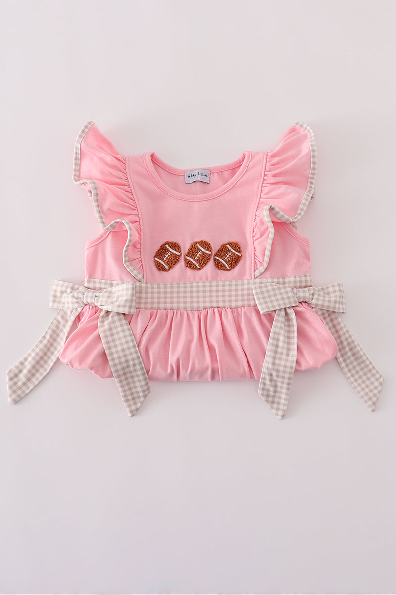 Pink football ruffle dress