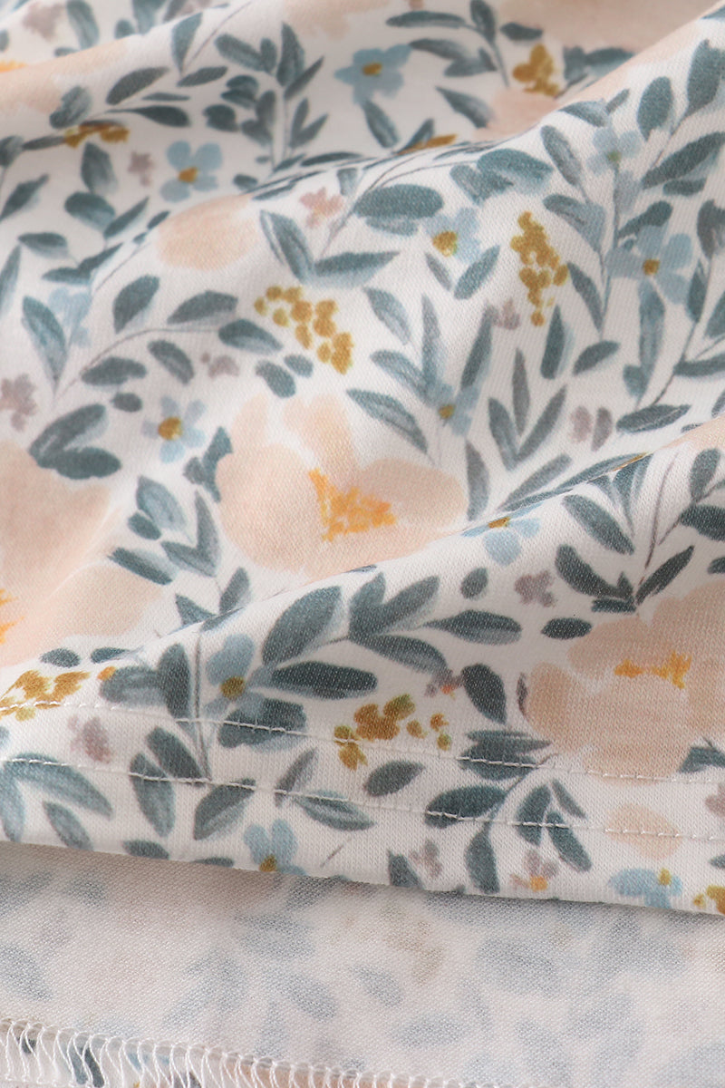 Fall floral ruffle mom&me dress