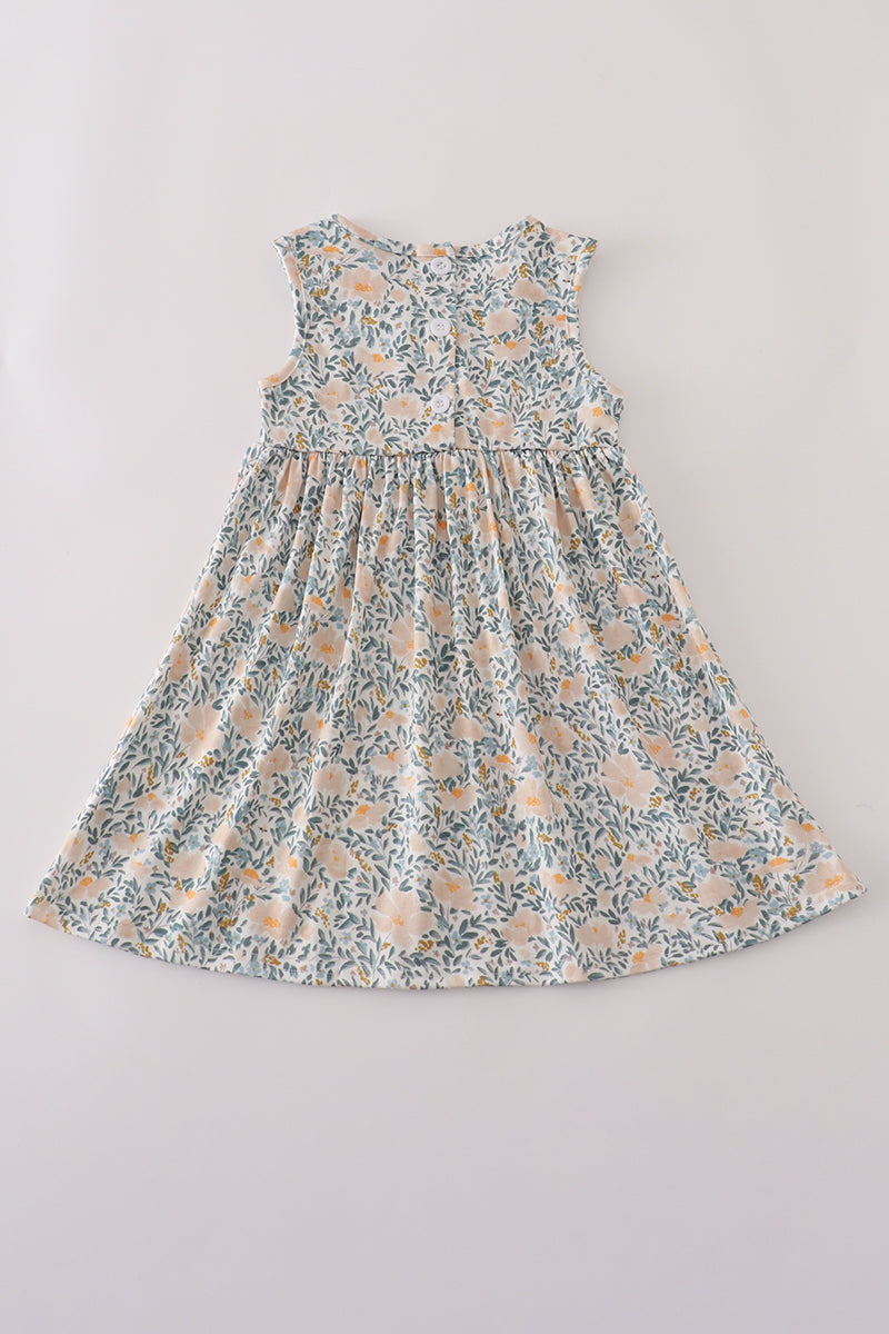 Fall floral ruffle mom&me dress