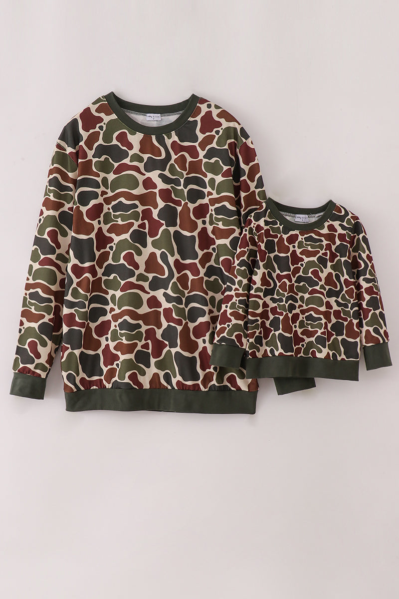 Camouflage dad/mom & me sweatshirt