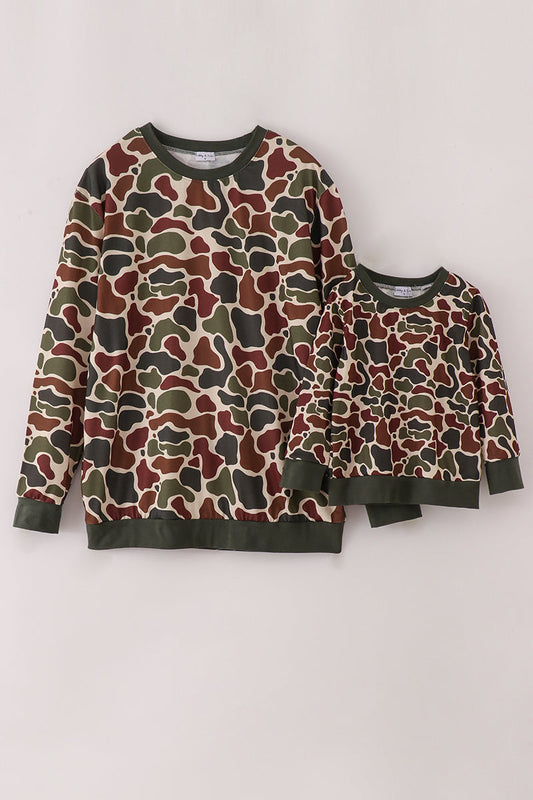 Camouflage dad/mom & me sweatshirt