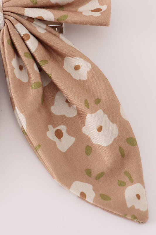 Mustard & mint floral hair sailor bow