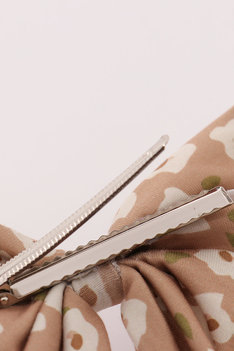 Mustard & mint floral hair sailor bow