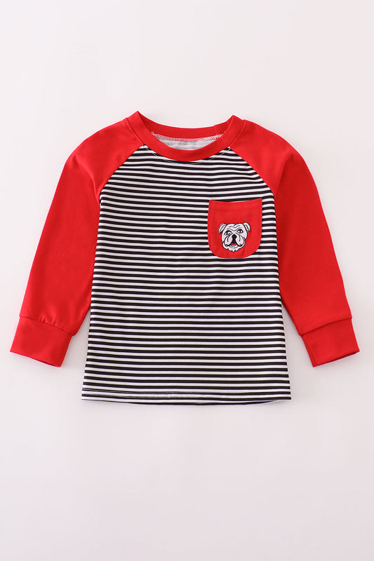 Georgia bulldog stripe top