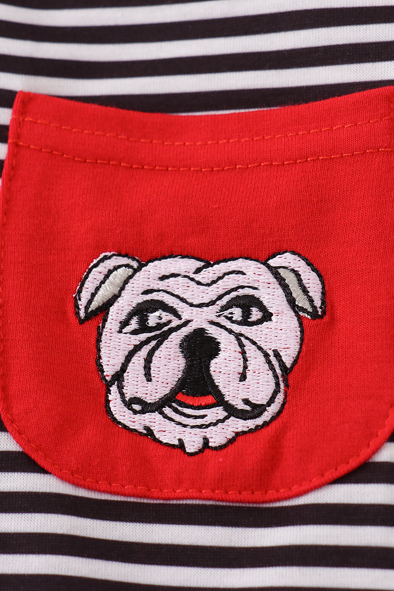 Georgia bulldog stripe top
