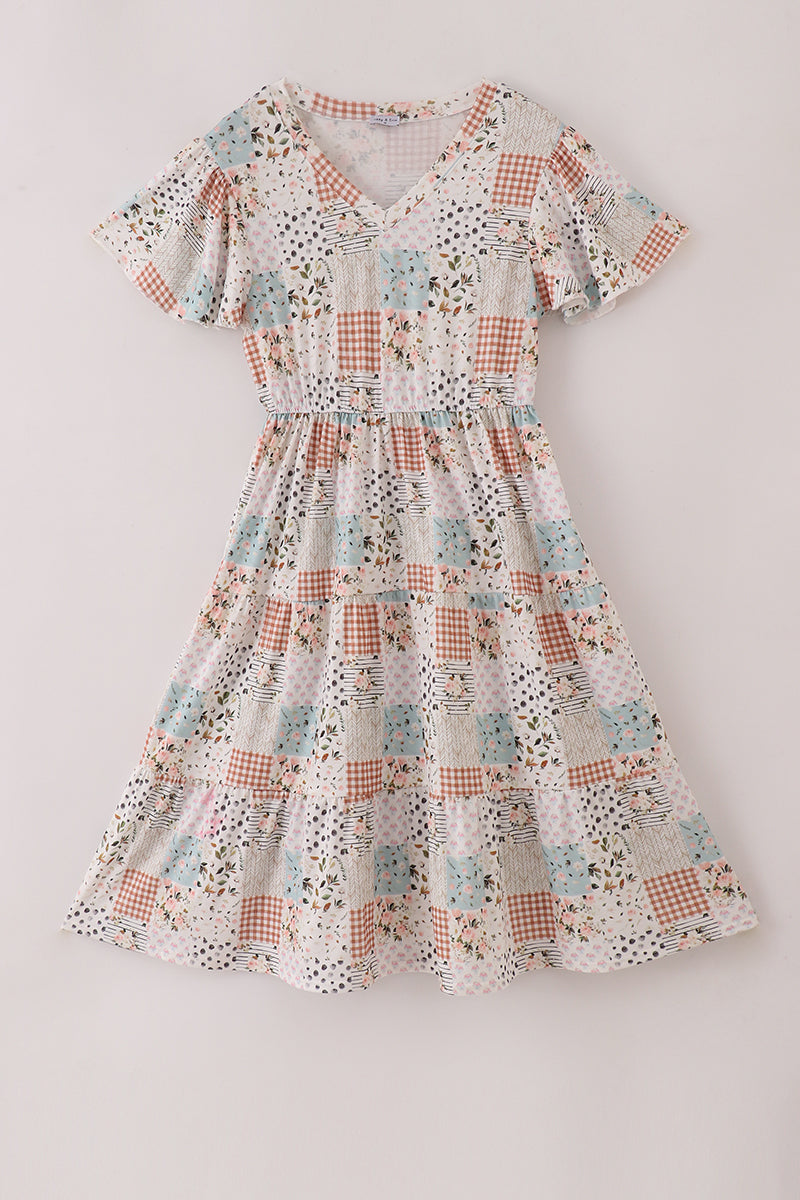 Fall floral mom dress