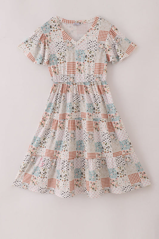 Fall floral mom dress